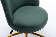 Green velvet home office swivel desk chair by La Spezia additional picture 19