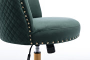 Green velvet home office swivel desk chair by La Spezia additional picture 20