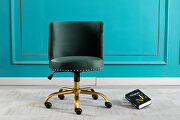 Green velvet home office swivel desk chair by La Spezia additional picture 21