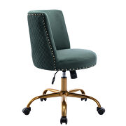 Green velvet home office swivel desk chair by La Spezia additional picture 10