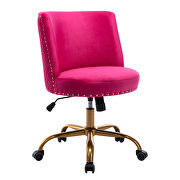 Fuchsia velvet home office swivel desk chair by La Spezia additional picture 11