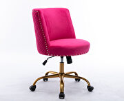 Fuchsia velvet home office swivel desk chair by La Spezia additional picture 13