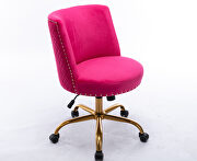 Fuchsia velvet home office swivel desk chair by La Spezia additional picture 14