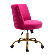 Fuchsia velvet home office swivel desk chair by La Spezia additional picture 15