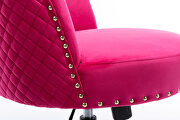 Fuchsia velvet home office swivel desk chair by La Spezia additional picture 16
