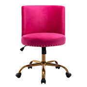 Fuchsia velvet home office swivel desk chair by La Spezia additional picture 6