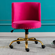 Fuchsia velvet home office swivel desk chair by La Spezia additional picture 8