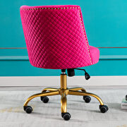Fuchsia velvet home office swivel desk chair by La Spezia additional picture 10