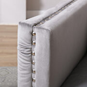 Modern button tufted gray velvet accent armchair by La Spezia additional picture 7