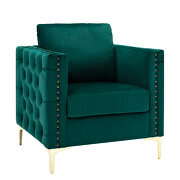 Modern button tufted green velvet accent armchair by La Spezia additional picture 11