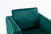 Modern button tufted green velvet accent armchair by La Spezia additional picture 12