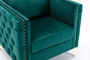 Modern button tufted green velvet accent armchair by La Spezia additional picture 13