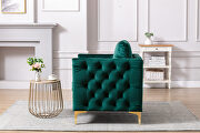 Modern button tufted green velvet accent armchair by La Spezia additional picture 15
