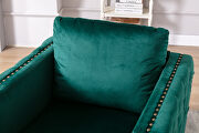 Modern button tufted green velvet accent armchair by La Spezia additional picture 18