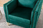 Modern button tufted green velvet accent armchair by La Spezia additional picture 19