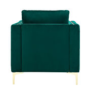 Modern button tufted green velvet accent armchair additional photo 3 of 18