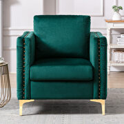 Modern button tufted green velvet accent armchair by La Spezia additional picture 6