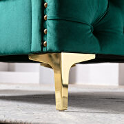 Modern button tufted green velvet accent armchair by La Spezia additional picture 9