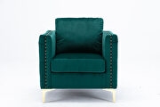 Modern button tufted green velvet accent armchair by La Spezia additional picture 10