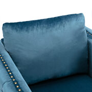 Modern button tufted teal velvet accent armchair by La Spezia additional picture 2