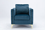 Modern button tufted teal velvet accent armchair by La Spezia additional picture 11