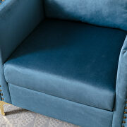 Modern button tufted teal velvet accent armchair by La Spezia additional picture 15
