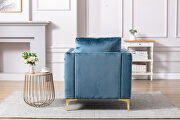 Modern button tufted teal velvet accent armchair by La Spezia additional picture 19