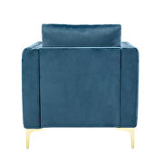 Modern button tufted teal velvet accent armchair by La Spezia additional picture 3