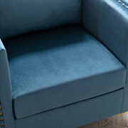Modern button tufted teal velvet accent armchair by La Spezia additional picture 21