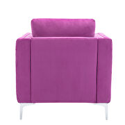 Modern button tufted purple velvet accent armchair by La Spezia additional picture 16
