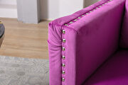 Modern button tufted purple velvet accent armchair by La Spezia additional picture 18