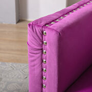 Modern button tufted purple velvet accent armchair by La Spezia additional picture 19