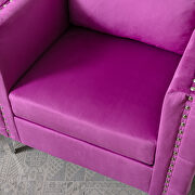 Modern button tufted purple velvet accent armchair by La Spezia additional picture 20