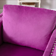 Modern button tufted purple velvet accent armchair by La Spezia additional picture 10
