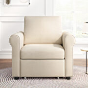 Beige linen 3-in-1 sofa bed chair, convertible sleeper chair bed by La Spezia additional picture 13