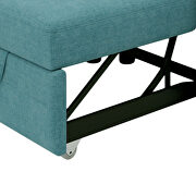 Teal linen 3-in-1 sofa bed chair, convertible sleeper chair bed by La Spezia additional picture 14