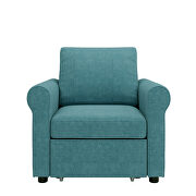 Teal linen 3-in-1 sofa bed chair, convertible sleeper chair bed by La Spezia additional picture 7