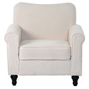Ustyle accent beige upholstered armchair by La Spezia additional picture 6