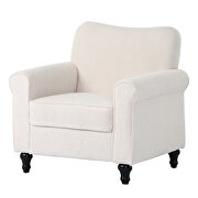 Ustyle accent beige upholstered armchair by La Spezia additional picture 8