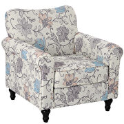 Ustyle accent flower upholstered armchair additional photo 2 of 9