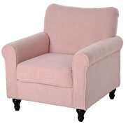 Ustyle accent pink upholstered armchair additional photo 3 of 8
