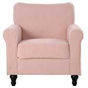 Ustyle accent pink upholstered armchair additional photo 5 of 8