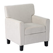 Ustyle beige linen upholstery accent armchair additional photo 5 of 7