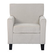 Ustyle beige linen upholstery accent armchair by La Spezia additional picture 6