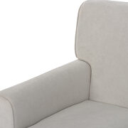 Ustyle beige linen upholstery accent armchair by La Spezia additional picture 7