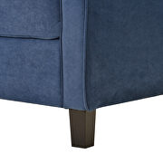 Ustyle blue linen upholstery accent armchair additional photo 2 of 8