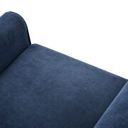 Ustyle blue linen upholstery accent armchair additional photo 3 of 8