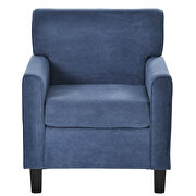 Ustyle blue linen upholstery accent armchair additional photo 5 of 8