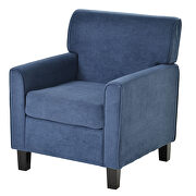Ustyle blue linen upholstery accent armchair by La Spezia additional picture 9