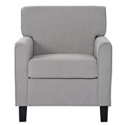 Ustyle gray linen upholstery accent armchair additional photo 2 of 7